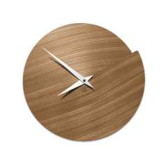 Drewniany zegar ścienny Lignis Vulcano NUDE ELM