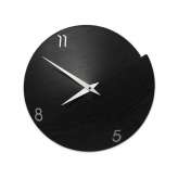 Drewniany zegar ścienny Lignis Vulcano NUMBERS BLACK ASH