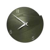 Drewniany zegar ścienny Lignis Vulcano NUMBERS DARK GREEN ASH