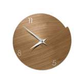 Drewniany zegar ścienny Lignis Vulcano NUMBERS ELM