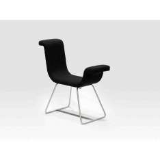 Krzesło na płozach z tkaniny Liqui Contracts A-Normal