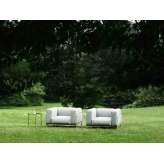 Tkaninowy fotel ogrodowy z podłokietnikami Living Divani Filo Outdoor