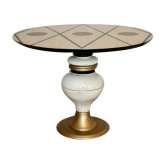 Okrągły drewniany stolik kawowy Lola Glamour COPA 3