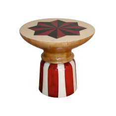 Okrągły drewniany stolik kawowy Lola Glamour SOLEIL