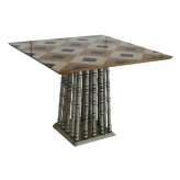 Kwadratowy drewniany stolik do kawy Lola Glamour TORNEADA