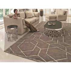 Prostokątny dywanik z tkaniny o geometrycznych kształtach Longhi CLAIRE