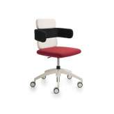 Krzesło biurowe z tkaniny z regulacją wysokości i podstawą 5-Spoke z podłokietnikami Luxy Cluster