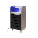 Wózek fryzjerski z lampą do dezynfekcji Maletti UVC-Scrigno BOX COMPOSITE