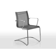Krzesło biurowe z siatki z podłokietnikami Manerba Net