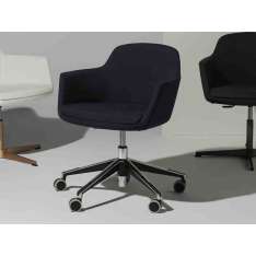 Obrotowe krzesło biurowe z regulacją wysokości na kółkach Manerba Vogue