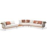 Narożnik modułowy sofa ogrodowa z tkaniny Manutti Flex