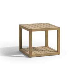 Kwadratowy stolik ogrodowy z drewna tekowego Manutti Siena