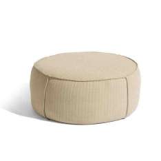 Okrągła pufa ogrodowa z tkaniny Manutti Touch