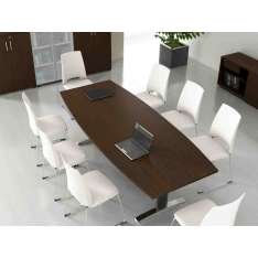 Owalny drewniany stół konferencyjny MDD Ergonomic Master