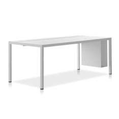 Prostokątne biurko robocze z aluminium malowanego proszkowo MDF Italia DESK 3.0