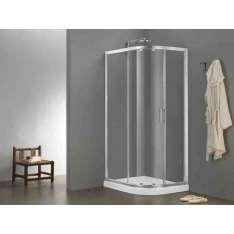 Narożna szklana kabina prysznicowa z drzwiami przesuwnymi Megius More Live SWIM