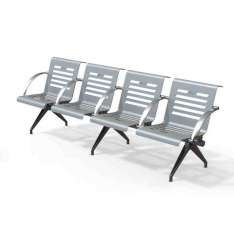 Siedzenia z belki stalowej z podłokietnikami Metalco PLATINUM