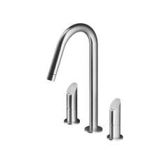 3-otworowa bateria umywalkowa ze stali nierdzewnej MGS CB200