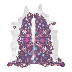 Tkaninowy dywanik z kwiatowym wzorem Mineheart GYPSY COWHIDE
