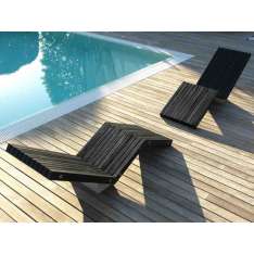Leżak z litego drewna Modulnova Deck chair