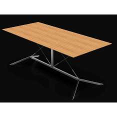 Prostokątny stół konferencyjny z drewna i stali Moltomeno.Design System XIX