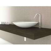 Owalna umywalka z blatem Solid Surface MOMA Design Pearl