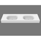 Podwójna okrągła umywalka wisząca Solid Surface MOMA Design AQUATICO SYSTEM