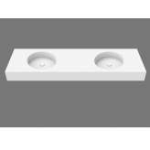 Podwójna okrągła umywalka wisząca Solid Surface MOMA Design CIRCLE SYSTEM
