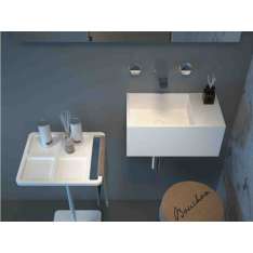 Kwadratowa umywalka wisząca Solid Surface MOMA Design CUBANITO