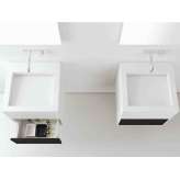 Kwadratowa umywalka wisząca z szufladami MOMA Design CUBIC