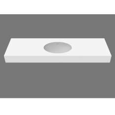 Okrągła, pojedyncza umywalka wisząca Solid Surface MOMA Design ELI SYSTEM 50