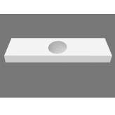 Okrągła, pojedyncza umywalka wisząca Solid Surface MOMA Design GOLD SYSTEM 36