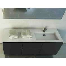 Prostokątna umywalka wpuszczana w blat MOMA Design MODUL DESK 60