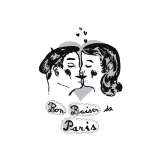 Winylowa naklejka ścienna Moustache BON BAISER DE PARIS