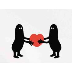 Winylowa naklejka ścienna Moustache I GIVE YOU MY HEART