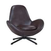 Fotel Alex brązowy - ekoskóra | metal
