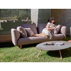 2-osobowa modułowa sofa ogrodowa z tkaniny Musola Salinas