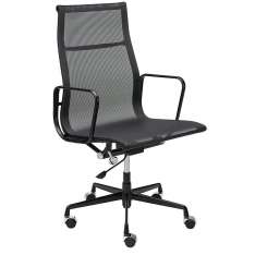 Fotel biurowy Aeron Premium czarny - Siatka | aluminium