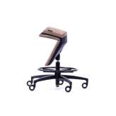 Skórzane krzesło obrotowe z funkcją wstawania Mykinema KINEMA® BEIGE