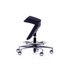 Ergonomiczny stołek biurowy z tkaniny z regulacją wysokości i podstawą 5-Spoke Mykinema KINEMA® BLACK