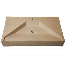 Prostokątna umywalka z kamienia naturalnego Naturalmente Puglia Rectangular washbasin