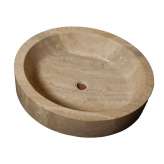Umywalka nablatowa owalna z trawertynu Naturalmente Puglia Travertine washbasin