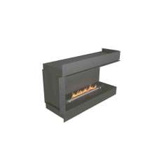 Narożny kominek na bioetanol do zabudowy NetZero Fire NZ36F Right-Corner Firebox