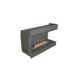 Narożny kominek na bioetanol do zabudowy NetZero Fire NZ36F Right-Corner Firebox