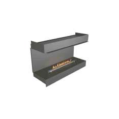 3-stronne wbudowane palenisko na bioetanol NetZero Fire NZ36F Three-Sided Firebox