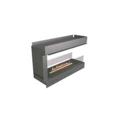 3-stronne wbudowane palenisko na bioetanol NetZero Fire NZ40F Peninsula Firebox