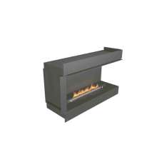 Narożny kominek na bioetanol do zabudowy NetZero Fire NZ40F Right-Corner Firebox
