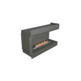 Narożny kominek na bioetanol do zabudowy NetZero Fire NZ40F Right-Corner Firebox