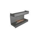 3-stronne wbudowane palenisko na bioetanol NetZero Fire NZ40F Three-Sided Firebox