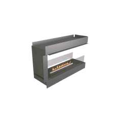 3-stronne wbudowane palenisko na bioetanol NetZero Fire NZ48F Peninsula Firebox